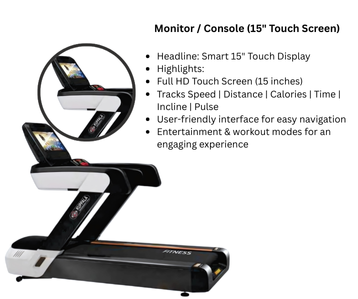 KB-X2 Commercial Treadmill with Touchscreen & 20° Incline – Kuppala Fitness
