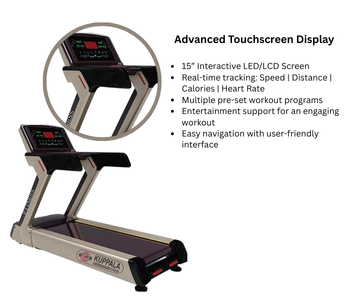 KB-X6 Commercial Treadmill  4.0–8.0 HP | 20° Incline | 210 Kg Load Capacity | Kuppala Fitness