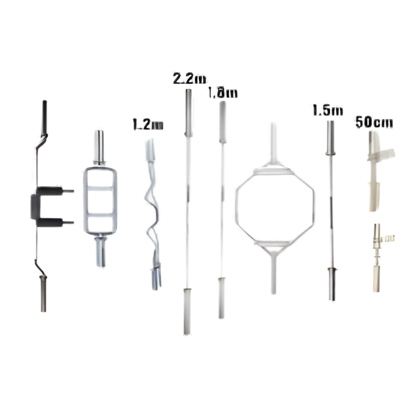 Olympic Rods – 50 mm, 7 Feet (Set of 2)